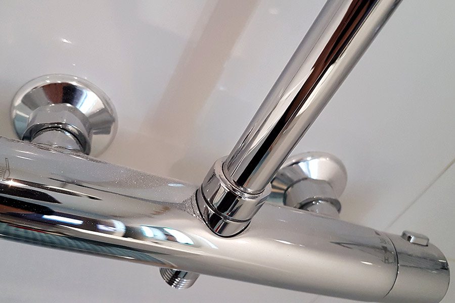Shower valve in disability bathroom