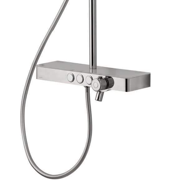 Vema white and chrome thermostatic multi function shower valve with foot wash