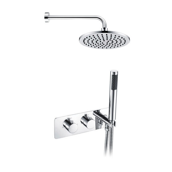 Lexi Twin Two Outlet with Handset & Brass Overhead Shower DICMP0032