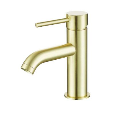 Pesca Basin Mixer Tap in Brushed Brass