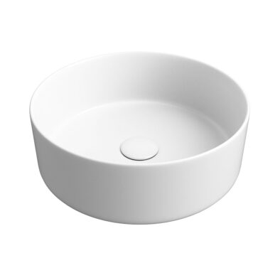 Luxey round washbasin in matt white