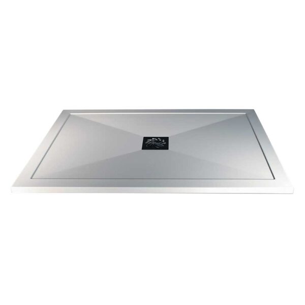 Ultra-slim 25mm white stone resin shower tray by Bathrooms To Love