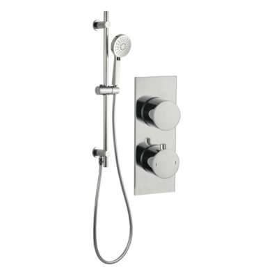 Sphere chrome concealed shower valve with 3 function hand shower and riser kit dicmp0068