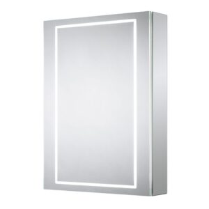 Pegasus single door illuminated mirrored bathroom cabinet