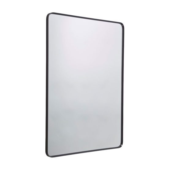 Roper Rhodes Thesis 600mm rectangular bathroom mirror with slim matt black aluminium frame