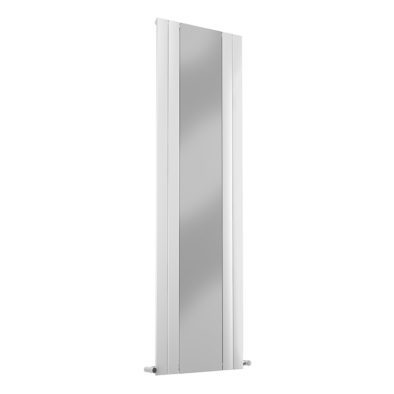 Tici white tall radiator with integrated full length mirror 1800x605x45mm