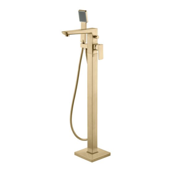 Axel free standing bath shower mixer tap - brushed brass- ROOM105811