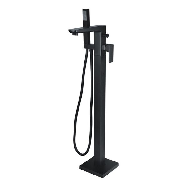 Axel free standing bath shower mixer tap - matt black - ROOM105798