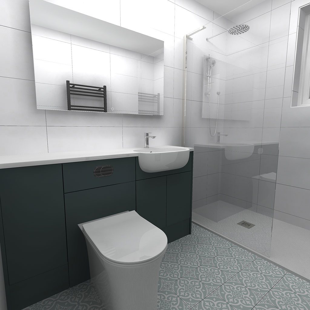 Modern family bathroom design by Room H2o